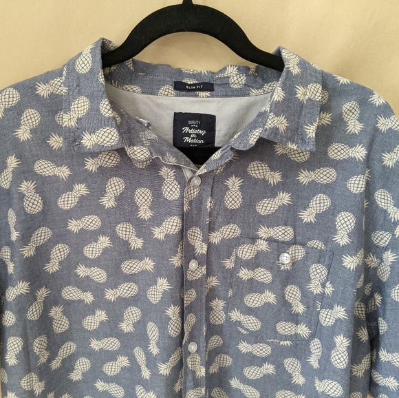 Artistry in Motion Other - 100% cotton slim fit button up. Short sleeve, pineapple. Name your own price